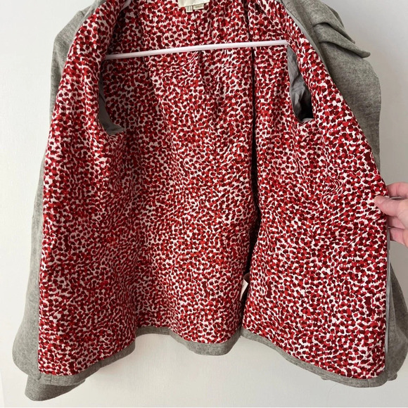 Anthropologie Elevenses Pleated Collar One Button Blazer Corpcore - Picture 10 of 13